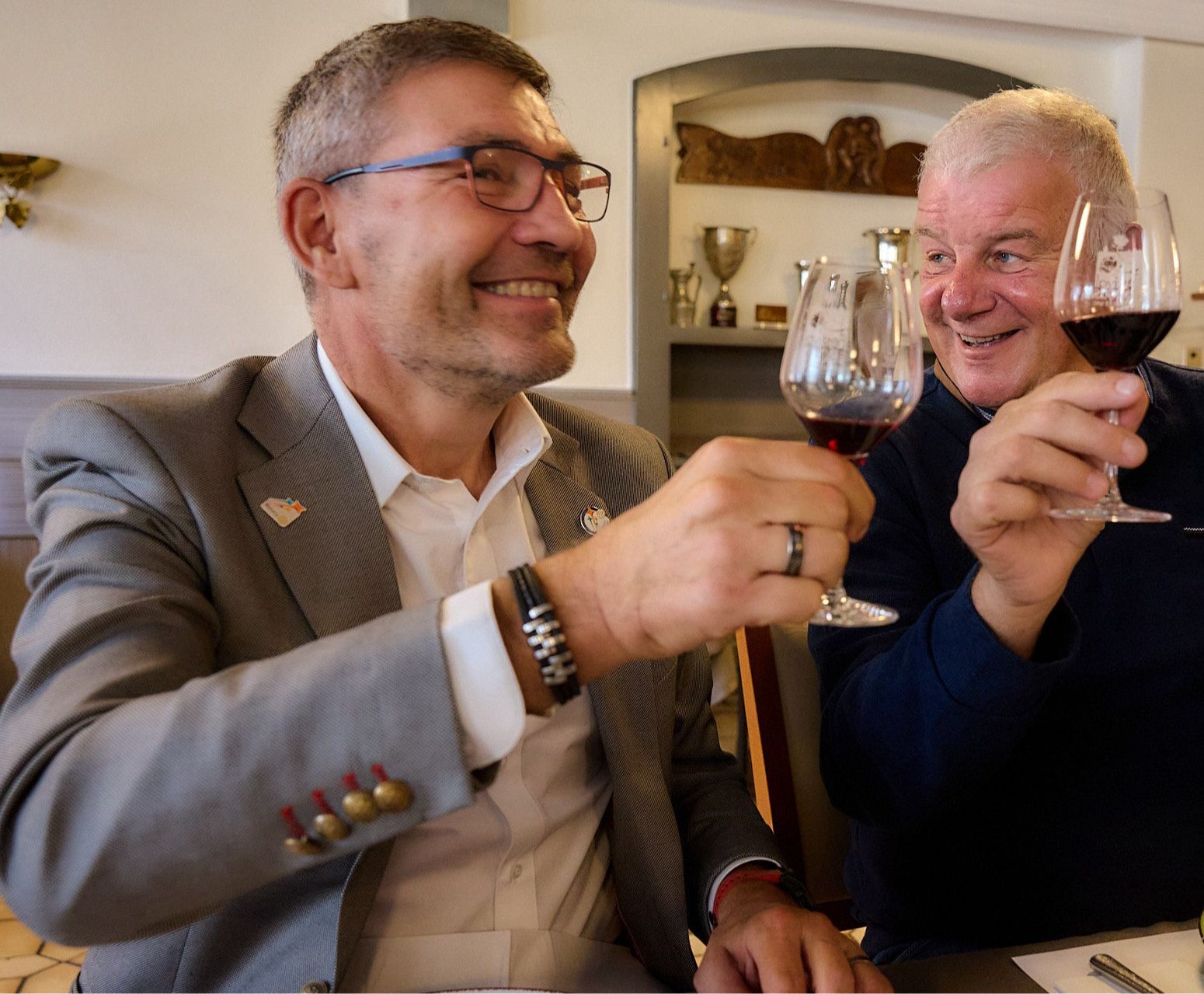 Visite de club au RC Payerne La Broye : DG René-Marc Blaser et  Jean-Michel Rapin, Président